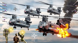 In Ukraine! 7 NATO-UK Chinook helicopters destroyed by Russian anti-aircraft guns - Arma 3