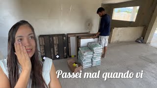 Colocaram o piso todo errado🥺 Eu surtei quando vi tudo errado na parede | um dia intenso comigo