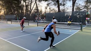 Pickleball sprint from the baseline to hit an ATP!!!