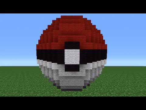 Minecraft Tutorial: How To Make A PokeBall Statue Minecraft Tutorial: How To Make A PokeBall Statue