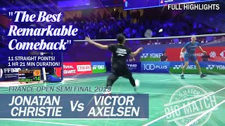 The Dramatic Match Jonatan Christie vs Victor Axelsen at France Open