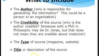 Mini Lecture Orally Citing Sources