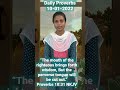 10-01-2022| Daily Proverbs #shorts