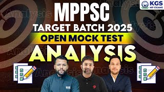 MPPSC Target Batch 2025 | MPPSC Open Mock Test Analysis | MPPSC 2025 Mock Test Live | MPPSC KGS Team