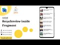 Recyclerview in Fragment Android Studio Tutorial || Recyclerview || Fragment || Java || 2023