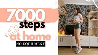 7000 STEPS At Home- Walking CARDIO WORKOUT | Burn 300 Calories!