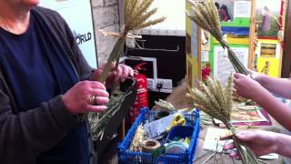 Making a traditional Corn Dolly at the Somerset Rural Life Museum