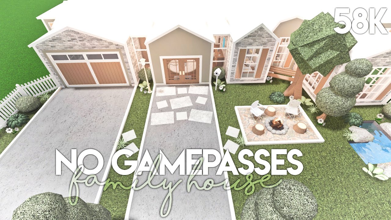 No Gamepasses Family House | Bloxburg Build - YouTube