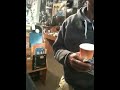 drunk guy buying a record