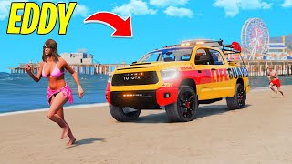 EDDY Becomes a LIFEGUARD 😂 | GTA 5 RP