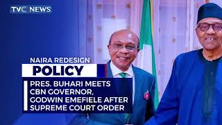 FLASHBACK: Moment Buhari Met With Emefiele After Supreme Court's Judgment On Naira Resign