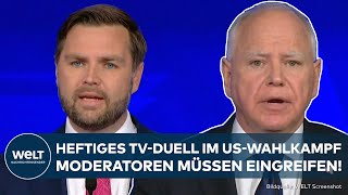 WAHLEN IN DEN USA: Showdown bei TV-Duell! Walz und Vance liefern sich heftigen Schlagabtausch