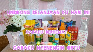 Unboxing belanjaanku hari ini // caraku mengatur belanja // saatnya nyenangin ibuku