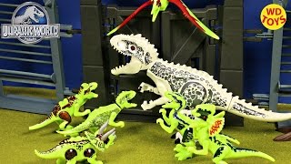 New 10 Jurassic World Lego Dinosaur Toys  (Knockoff) Indominus Rex Vs T-Rex Unboxing