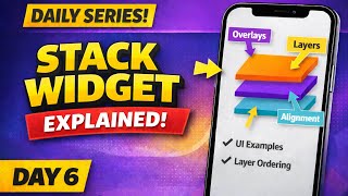 FlutterFlow Stack Widget Day 6 | Flutterflow tutorial for beginners