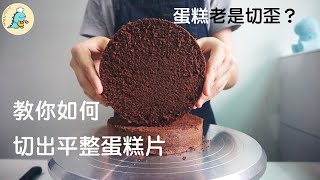 蛋糕老是切歪？教你切出平整蛋糕片｜龍龍開烤箱