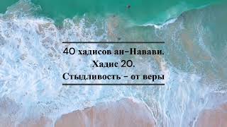 40 хадисов ан-Навави. Хадис 20. Стыдливость - от веры