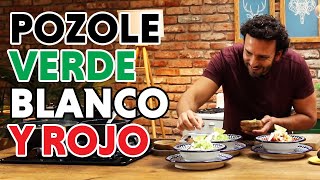 La receta más fácil para preparar Pozole verde,  Pozole blanco y Pozole rojo 🇲🇽| #ChefOropeza