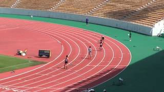 第67回名古屋市立高等学校体育大会   男子4×100mR タイムレース第2組 選手紹介  2015/7/26