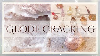 Cracking 2 small geodes at home