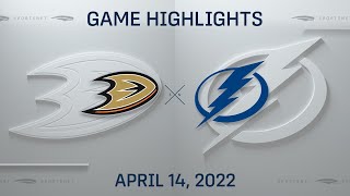 NHL Highlights | Ducks vs. Lightning - Apr. 14, 2022