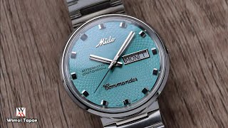 ไม่นึกว่าสีนี้จะมา! Mido Commander 1959 Turquoise guilloché Thailand Edition - Wimol Tapae