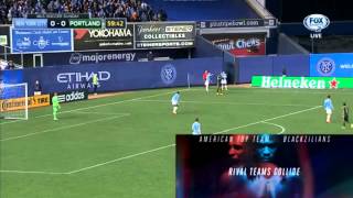 New York City v Portland Timbers (59.22) - Free kick in front of AR