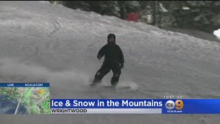 San Bernardino, Riverside Mountains Brace For More Snow, Ice