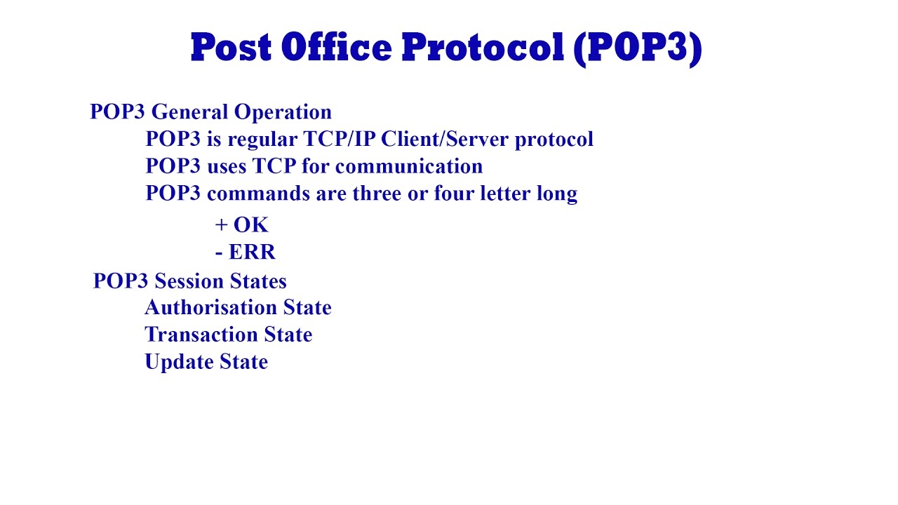 Post Office Protocol (POP3) - YouTube