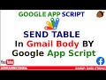 How to Send Emails from Google Sheets | Email HTML Table Data From Google Sheets | Google App Script