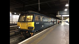 (HD) Class 92s on the Caledonian Sleepers at London Euston - 5/2/20