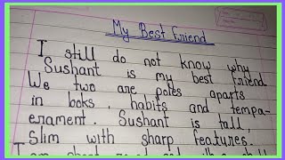 My best friend | how to write short essay on my best friend in english | writing @leadschool2.0