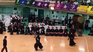 第67回関東学生剣道優勝大会 団体戦 準々決勝 筑波大学 対 中央大学 大将戦  初田 対 染矢