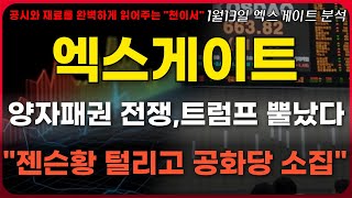 [엑스게이트 주가전망] 미중 양자패권전쟁, 트럼프 뿔났다.\