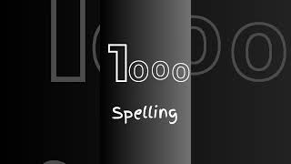 Thousand Spelling | Learn to Pronounce Thousand | KidLitLearning