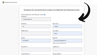 PCI M.Pharm Students Registration Process for Central Pharmacist | PCI Pharmacist Registration 2024