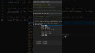 PART 3 STOP PROCESSES USING A DLL FILE #shorts #powershell