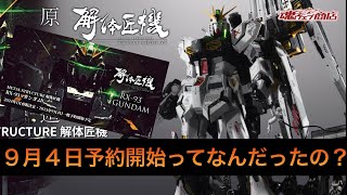 再販解体匠機νガンダムに気になるところが？