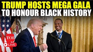 LIVE: Trump Marks Black History Month; From Tiger Woods To Kodak Black Attend White House Gala