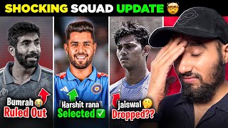 WTF?! Bumrah, Jaiswal OUT 🙄 - Harshit Rana IN 😒 | IND Champions Trophy 2025 Squad