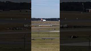 MD90 or 717 take-off at Williamtown RAAF Airport