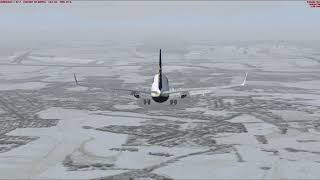 FSX vRYR - Dublin landing - January 2018 in Strong winds and rain