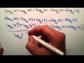 How to Simplify a Logarithmic Expression : Logarithms , Lesson 12