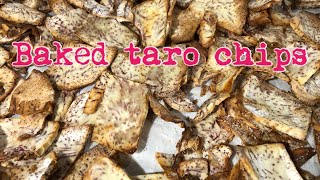 Baked taro chips