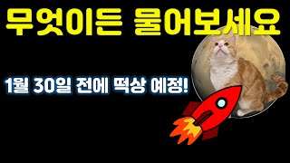 1월 30일 전에 개떡상 시나리오! 무엇이든 물어보세요