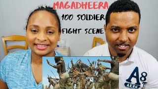 MAGADHEERA | 100 Soldier Fight Scene | Ram Charan | Jamaicans React & Discuss
