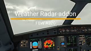 MSFS FlyByWire radar meteo addon