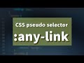 Learn CSS :any-link Selector In 2 Minutes !