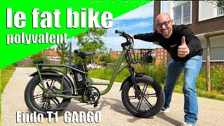 je vous présente le fat bike polyvalent cadre longtail cargo de Fiido t1 ​⁠​⁠#veloelectrique  #cargo