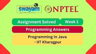 Programming In Java Week 1 | Programming Assignment | My Swayam | #nptel #nptel2026 #myswayam